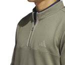adidas Microdot 1/4 Zip Pullover - Olive Strata/Hemp