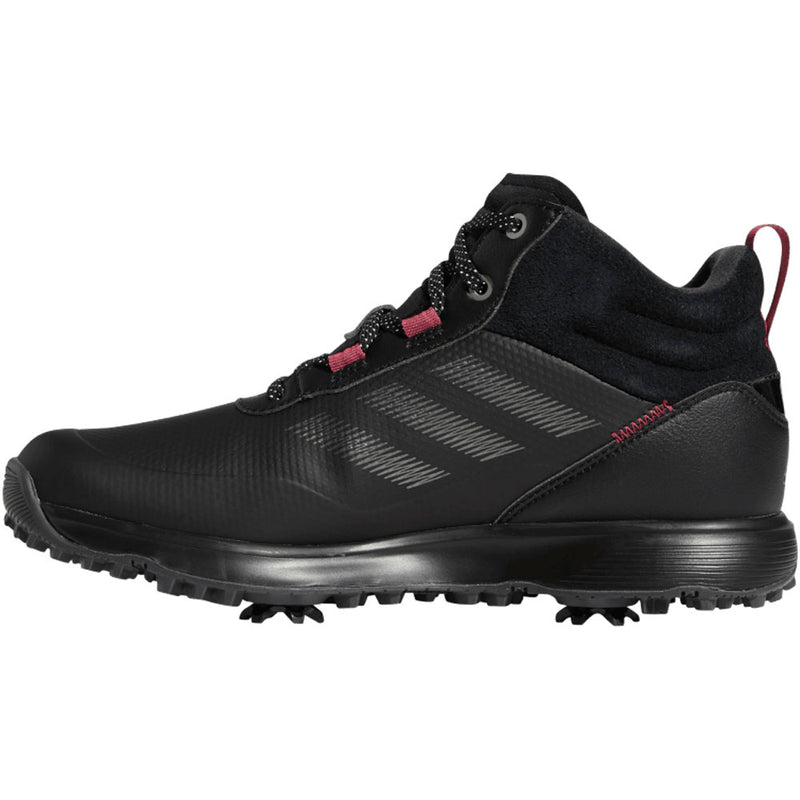 adidas S2G Mid Spiked Ladies Waterproof Shoes - Core Black/Dark Silver Metallic/Wild Pink