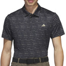 adidas Stripe Zip Polo Shirt - Black/Hemp