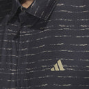 adidas Stripe Zip Polo Shirt - Black/Hemp