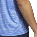 adidas Stripe Zip Polo Shirt - Blue Fusion/White