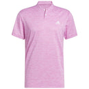 adidas Textured Stripe Polo Shirt - Lucid Fuchsia/White