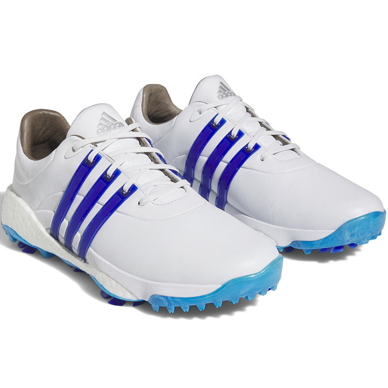 adidas Tour360 22 Spiked Waterproof Shoes FTWR White Lucid Blue Cor