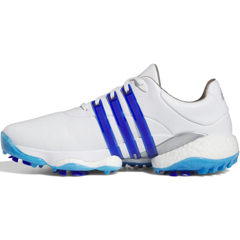 Adidas tour 360 boost 2.0 golf shoes white/red/blue hot sale