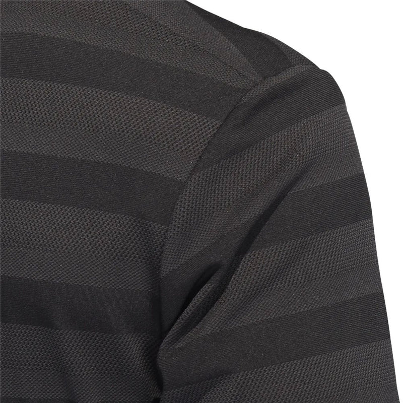 adidas Two Colour Stripe Primegreen Polo Shirt - Black/Grey Six
