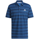 adidas Two Colour Stripe Primegreen Polo Shirt - Crew Navy/Blue Rush