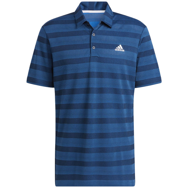 adidas Two Colour Stripe Primegreen Polo Shirt - Crew Navy/Blue Rush