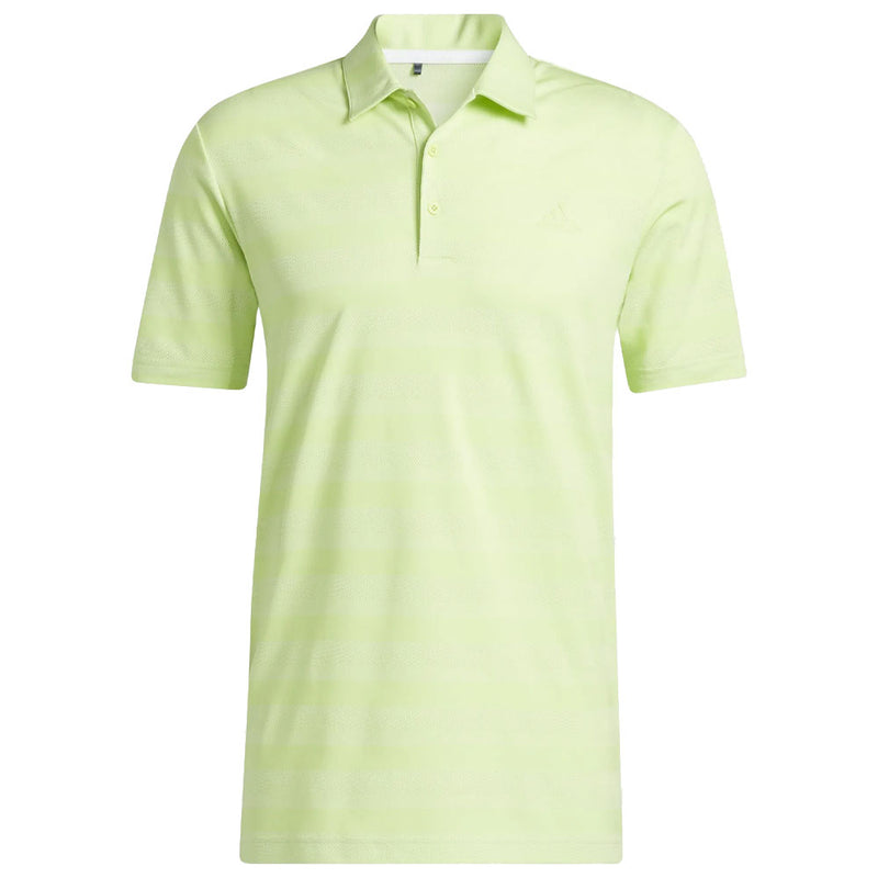 adidas Two Colour Stripe Primegreen Polo Shirt - Pulse Lime/White