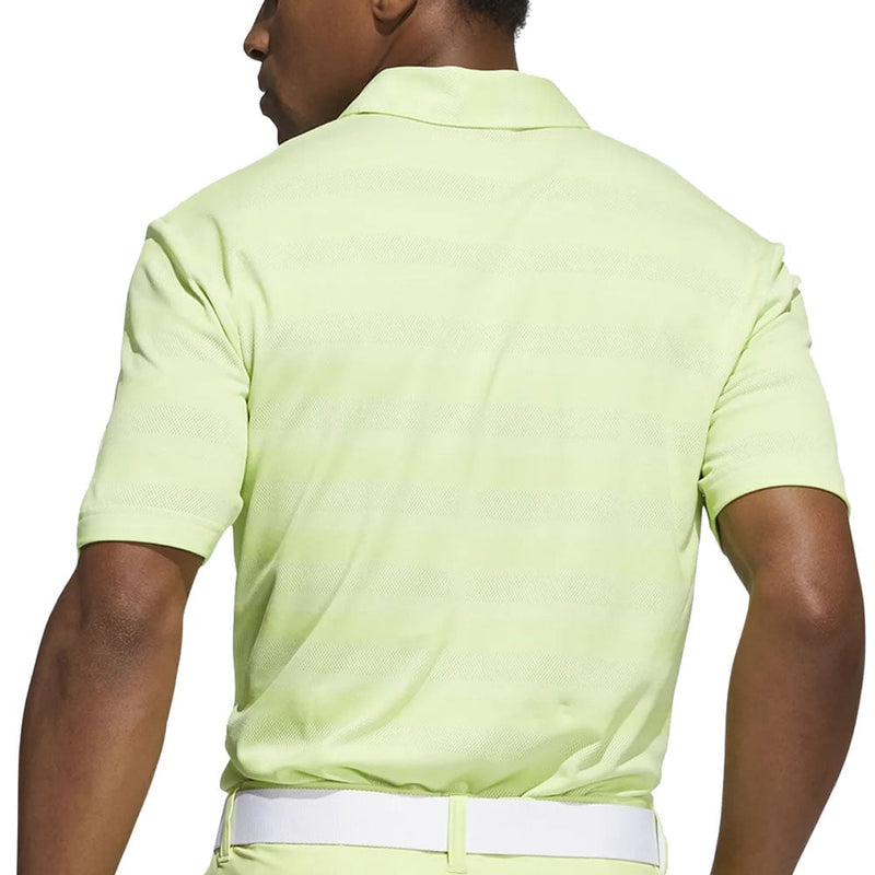 adidas Two Colour Stripe Primegreen Polo Shirt - Pulse Lime/White