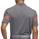 adidas Ultimate365 Blocked Polo Shirt - Grey Five/Real Coral