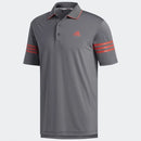 adidas Ultimate365 Blocked Polo Shirt - Grey Five/Real Coral