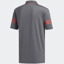 adidas Ultimate365 Blocked Polo Shirt - Grey Five/Real Coral