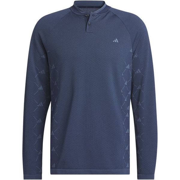 adidas Ultimate365 Tour Primeknit Long Sleeve Polo Shirt - Collegiate Navy