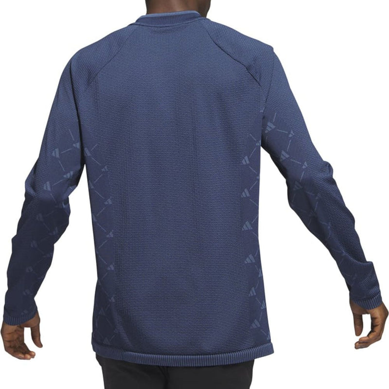 adidas Ultimate365 Tour Primeknit Long Sleeve Polo Shirt - Collegiate Navy