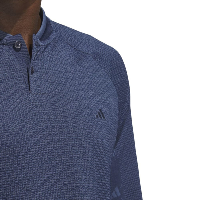 adidas Ultimate365 Tour Primeknit Long Sleeve Polo Shirt - Collegiate Navy