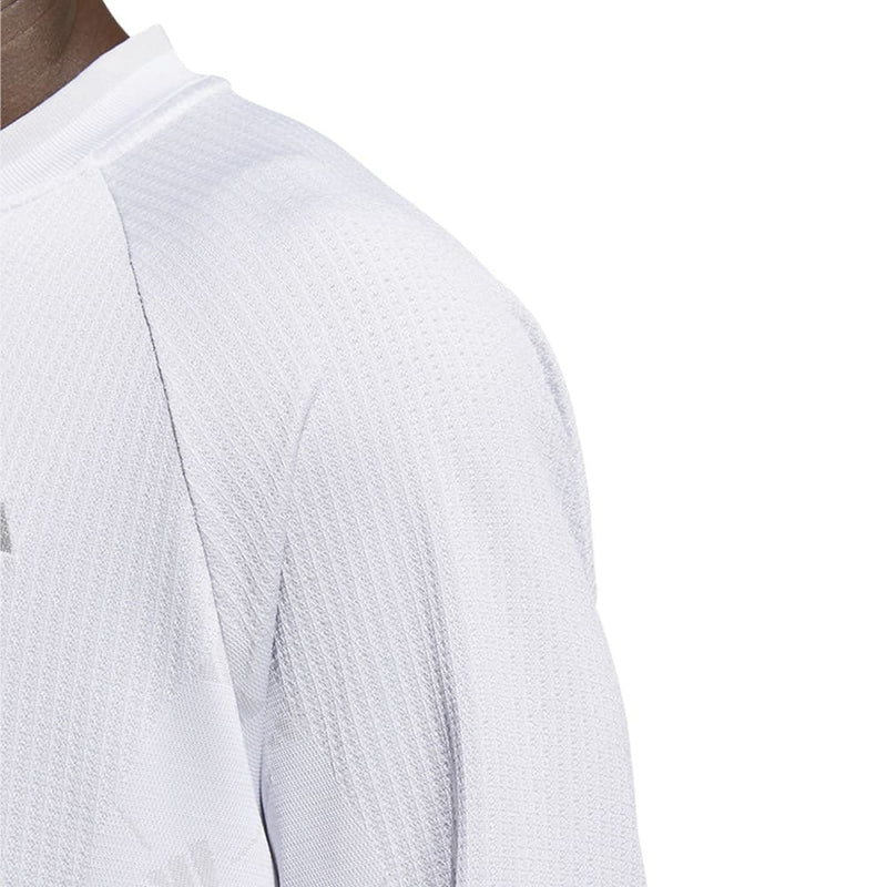 adidas Ultimate365 Tour Primeknit Long Sleeve Polo Shirt - Grey Two