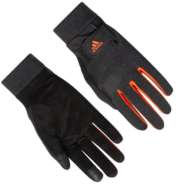 adidas Versatile Warm Glove Pair - Dark Grey Heather/Orange