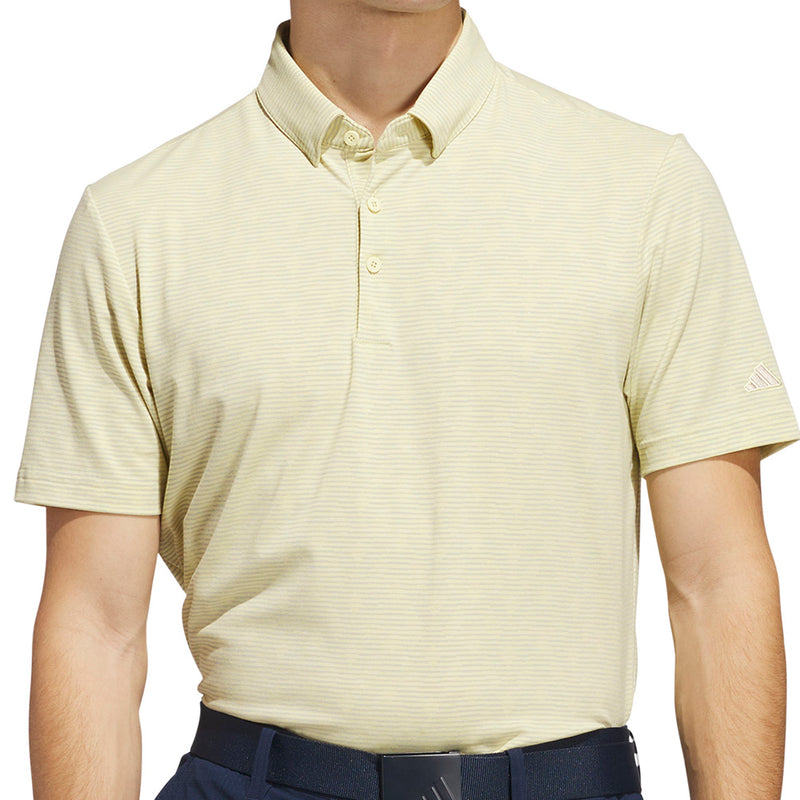 adidas Go-To Printed Polo Shirt - Powder Yellow/Wonder Silver