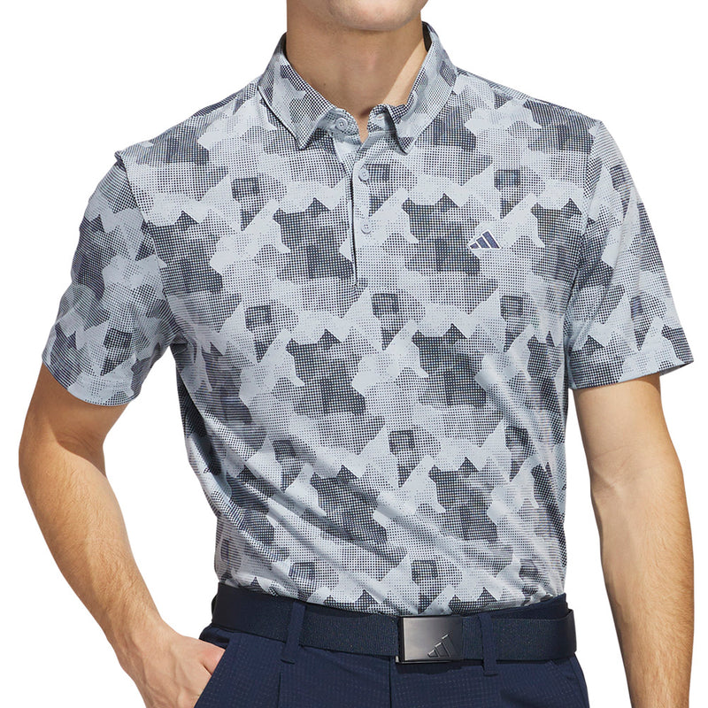 adidas Go-To Printed Polo Shirt - Wonder Blue/Collegiate Navy