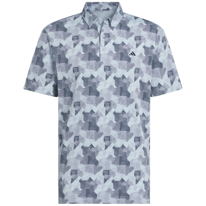 adidas Go-To Printed Polo Shirt - Wonder Blue/Collegiate Navy