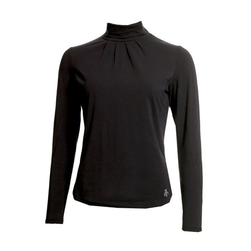 Green Lamb Regan Cotton Roll Neck Top - Black