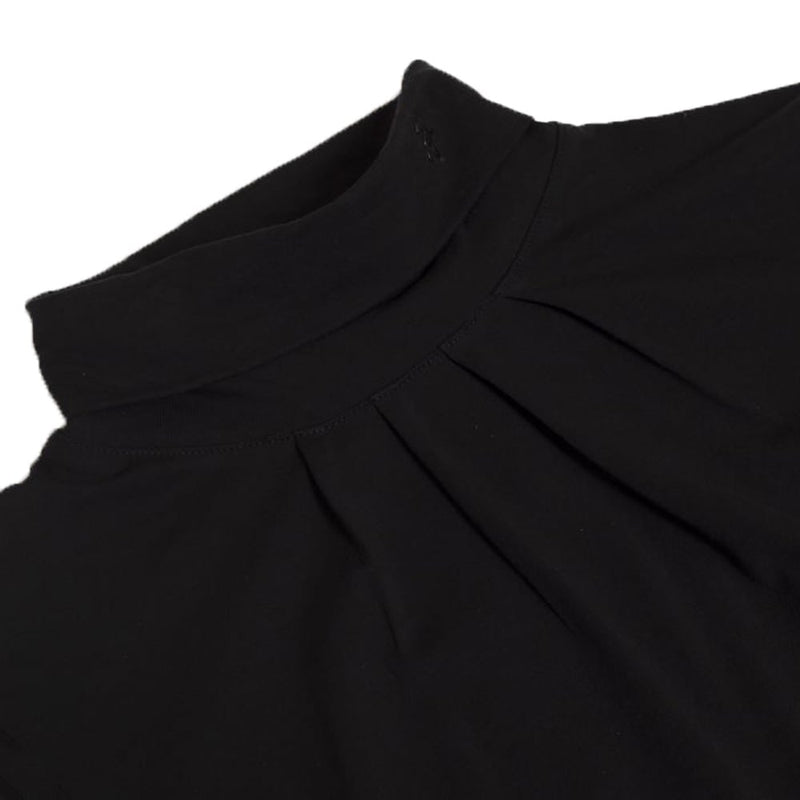 Green Lamb Regan Cotton Roll Neck Top - Black