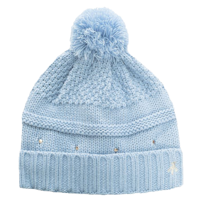 Green Lamb Inge Fleece Lined Beanie Hat - Powder