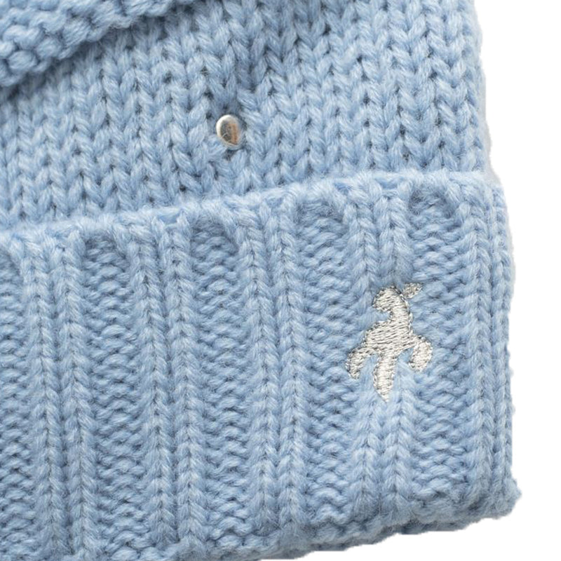 Green Lamb Inge Fleece Lined Beanie Hat - Powder