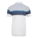 ProQuip Technical Chest Stripe Golf Polo Shirt - White/Blue