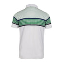 ProQuip Technical Chest Stripe Golf Polo Shirt - White/Green