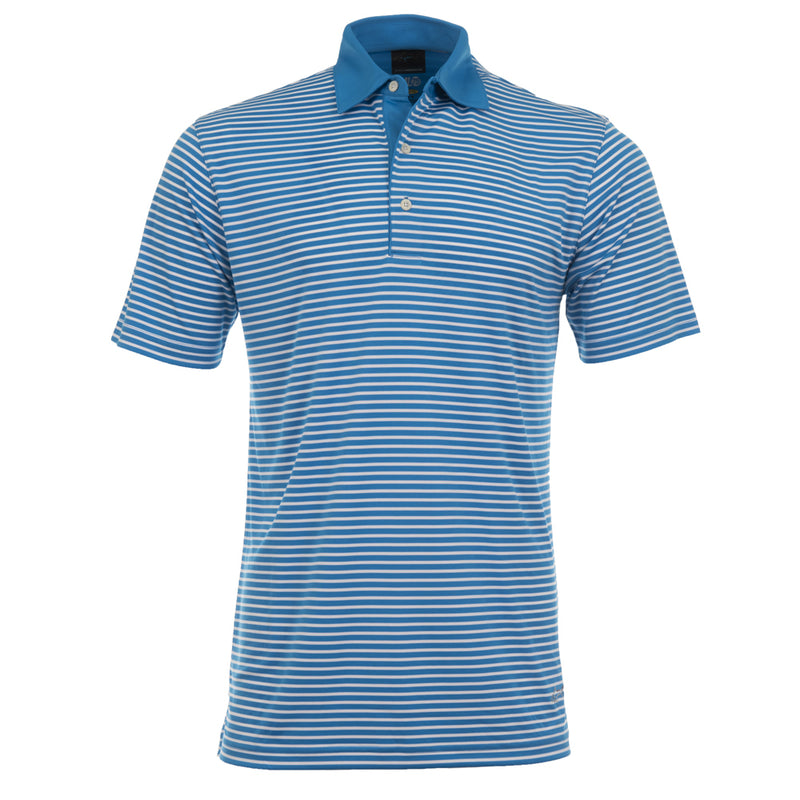 Greg Norman Bar Stripe Polo Shirt - Atlantic Blue