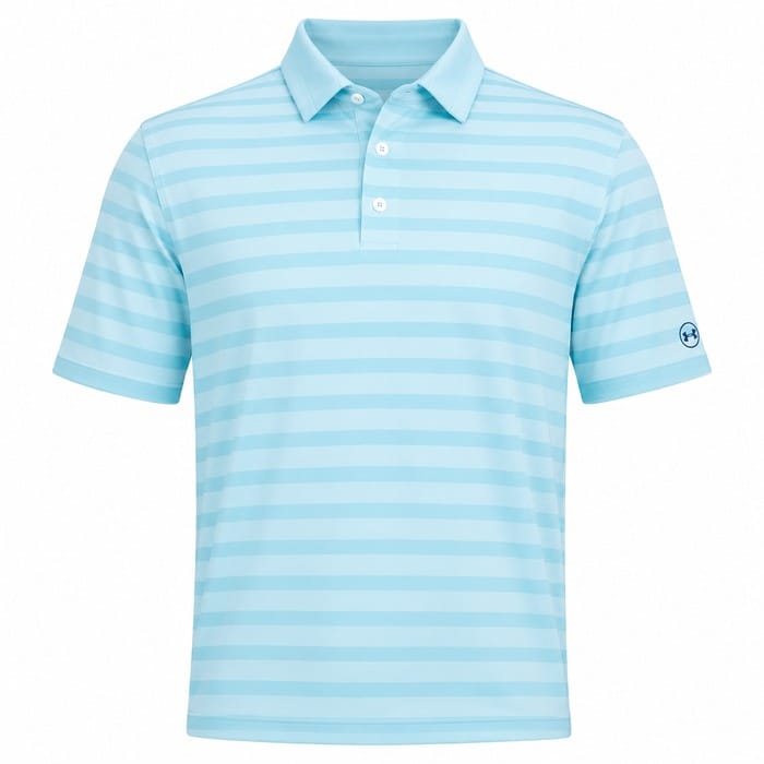 Under Armour ArmourDry Stripe Polo Shirt - Blue Haze/Midnight Navy