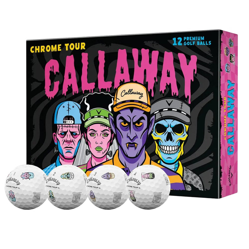 Callaway Chrome Tour 26 Truvis Golf Balls - Halloween White (Dozen)