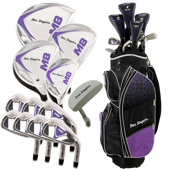 Ben Sayers M8 13-Piece Cart Bag Package Set - Purple - Ladies/Youth