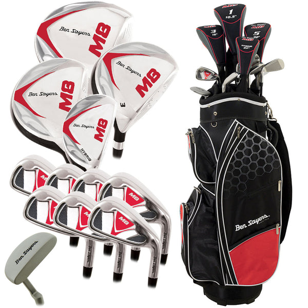 Ben Sayers M8 13-Piece Cart Bag Package Set - Red - Steel