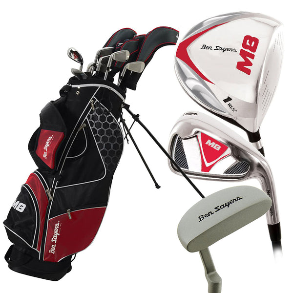 Ben Sayers M8 13-Piece Stand Bag Package Set - Red - Steel