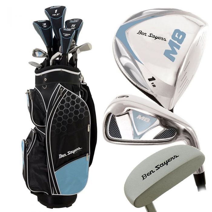 Ben Sayers M8 13-Piece Cart Bag Package Set - Sky Blue (+1") - Junior/Ladies