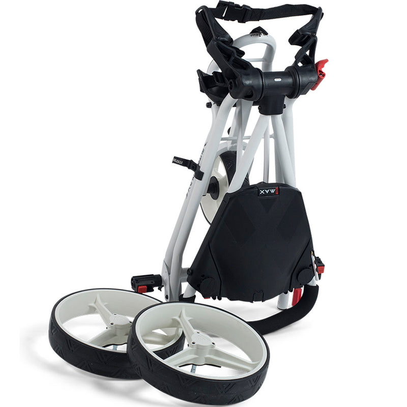 Big Max Autofold X 3-Wheel Push Trolley - White