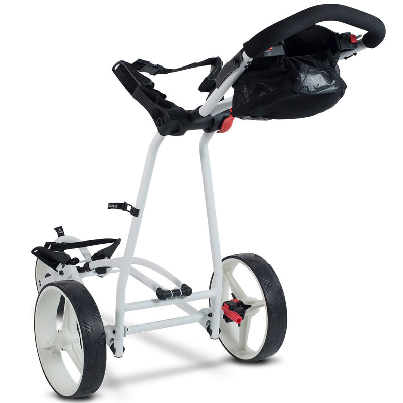 Big Max Autofold X 3-Wheel Push Trolley - White