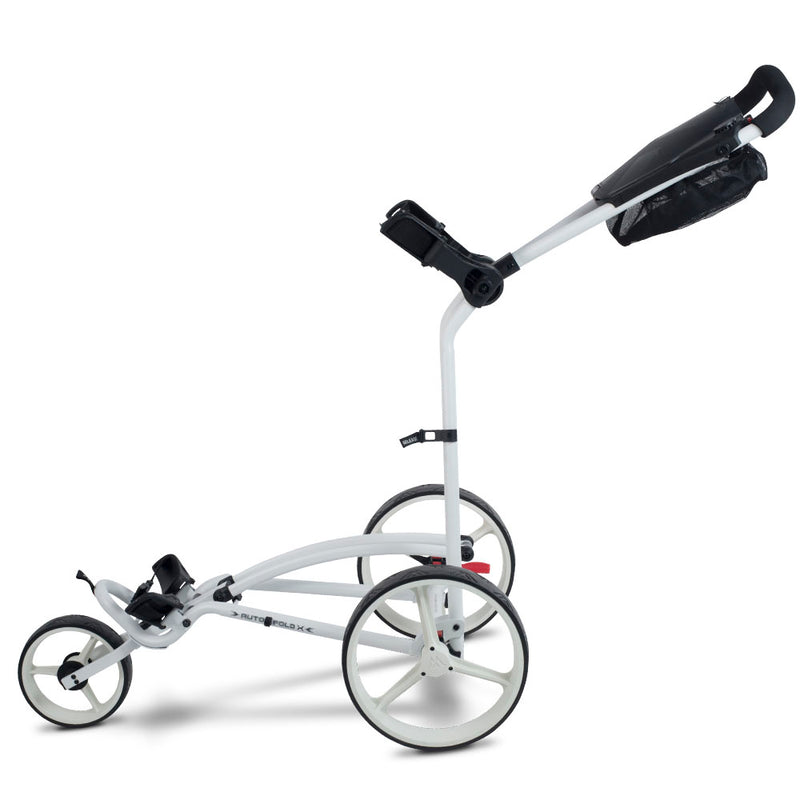 Big Max Autofold X 3-Wheel Push Trolley - White