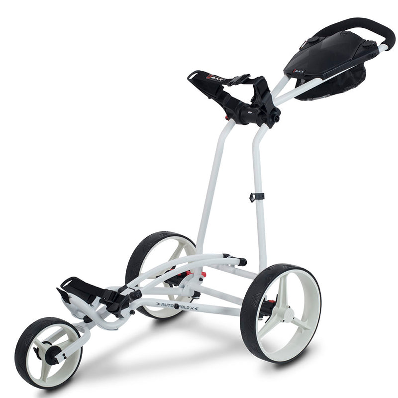 Big Max Autofold X 3-Wheel Push Trolley - White