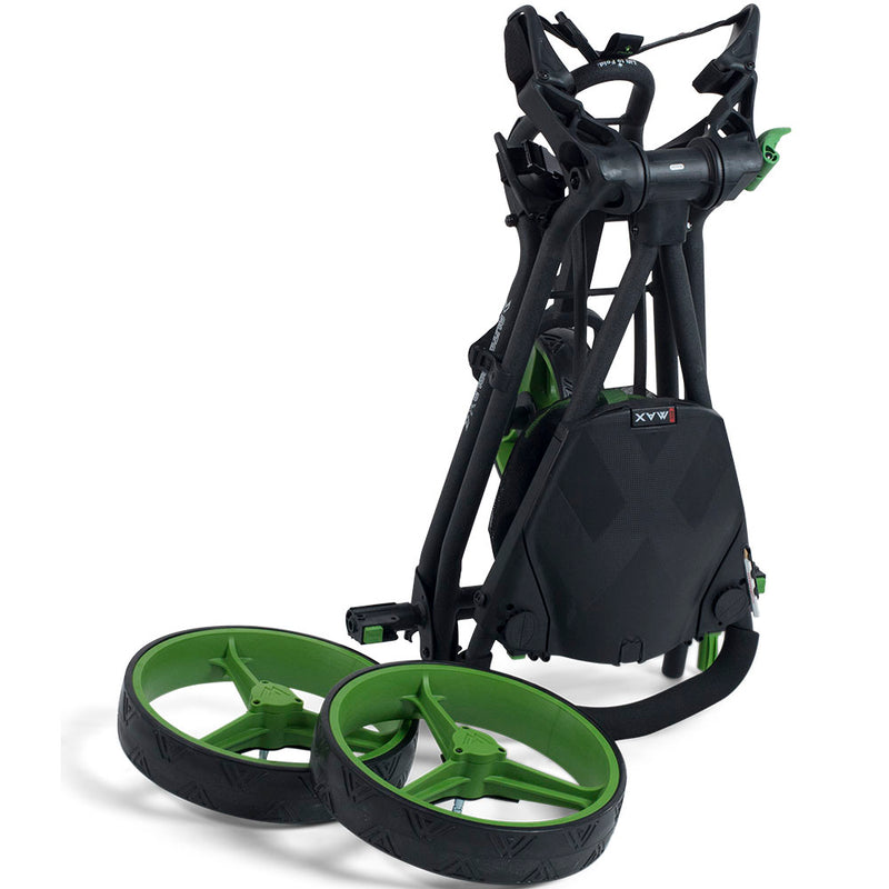 Big Max Autofold X 3-Wheel Push Trolley - Black/Lime