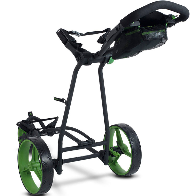 Big Max Autofold X 3-Wheel Push Trolley - Black/Lime