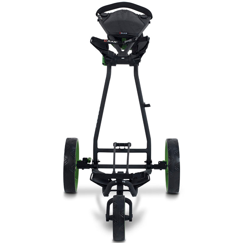 Big Max Autofold X 3-Wheel Push Trolley - Black/Lime