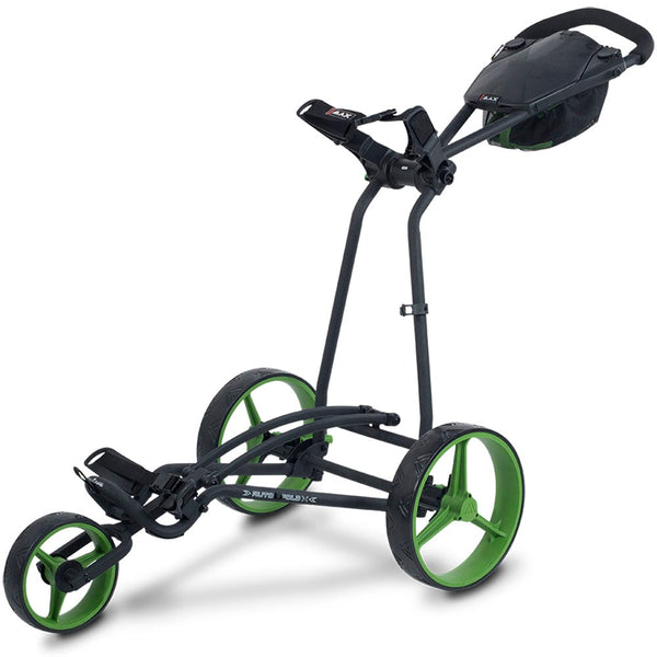 Big Max Autofold X 3-Wheel Push Trolley - Black/Lime