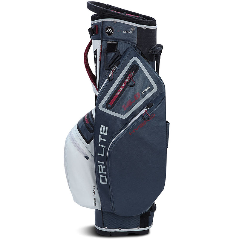 Big Max Dri Lite Hybrid 2 Stand Bag - White/Blueberry/Merlot