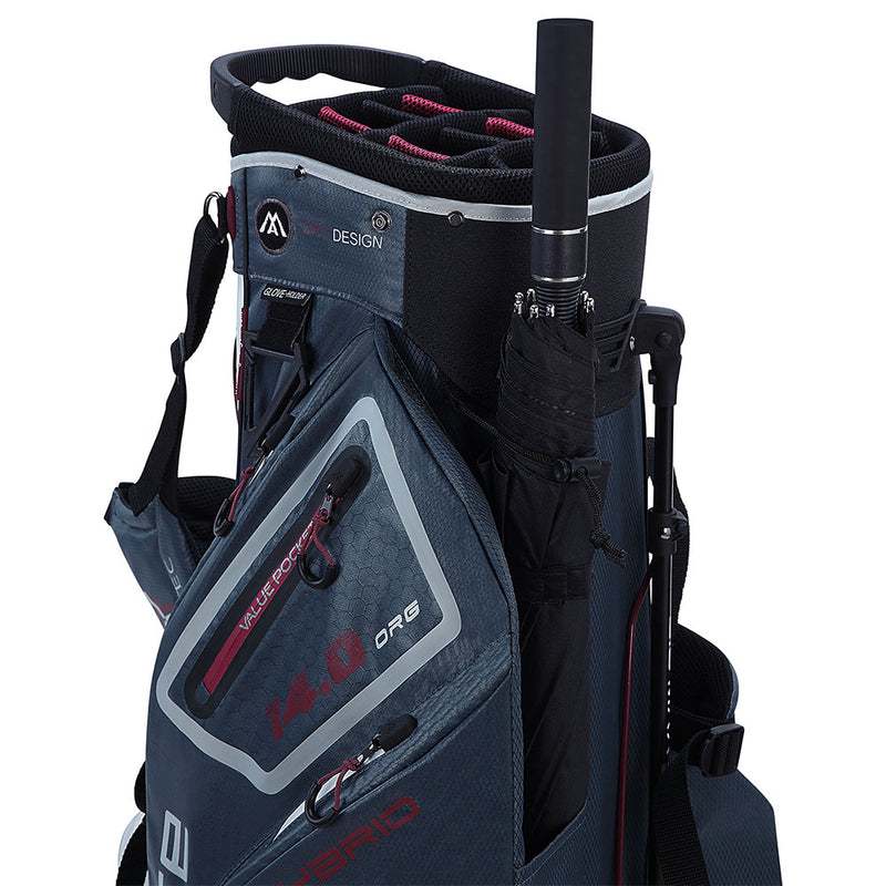 Big Max Dri Lite Hybrid 2 Stand Bag - White/Blueberry/Merlot
