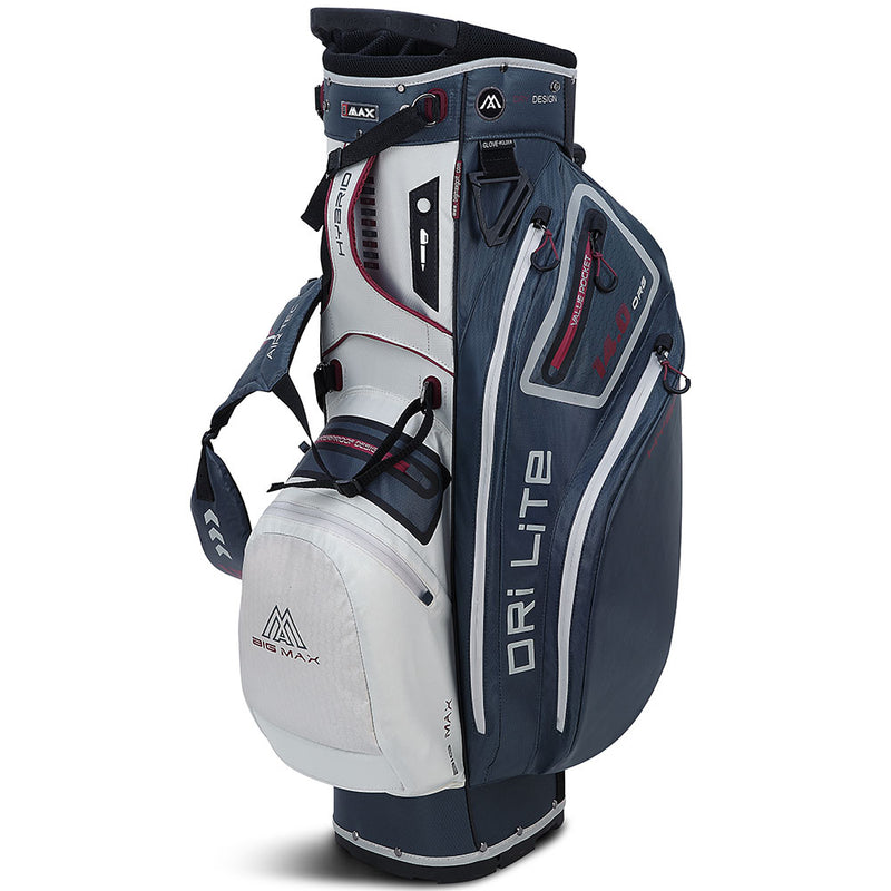 Big Max Dri Lite Hybrid 2 Stand Bag - White/Blueberry/Merlot
