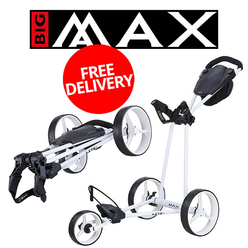 Big Max Ti-LITE 3-Wheel Push Trolley White - Main Image