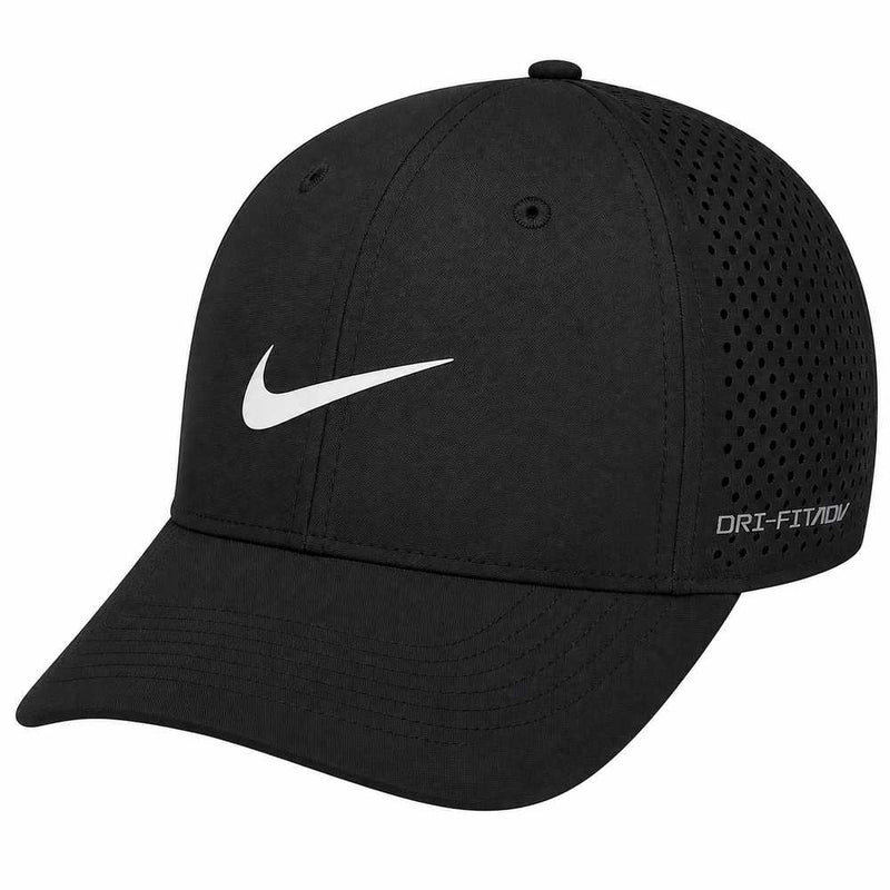 Nike Rise Dri-Fit Adv SwooshFlex Structured Golf Cap - Black/Anthracite/White